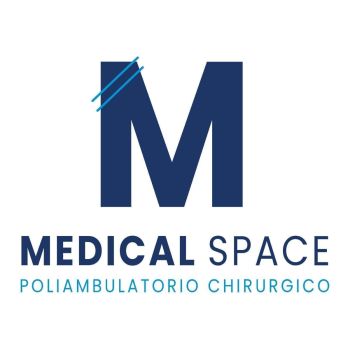 Logo professionale di Medical Space con design moderno su sfondo bianco